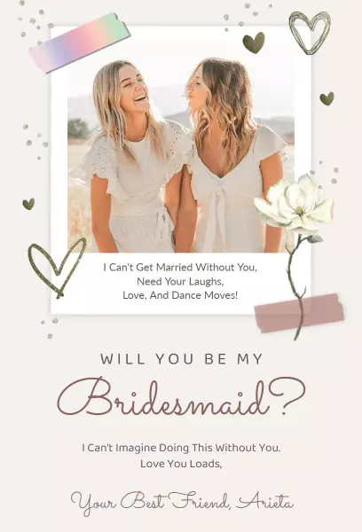 Bridesmaid Wedding Invitation