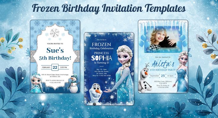 Frozen Birthday Invitation Templates