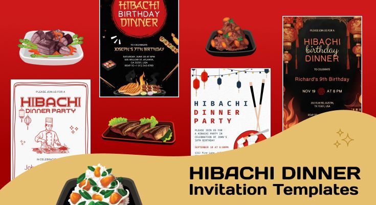 Hibachi Dinner Invitation Templates