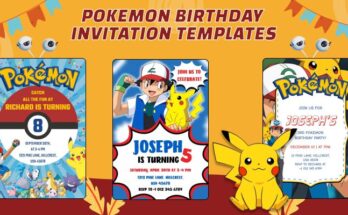 Pokemon Birthday Invitation Templates
