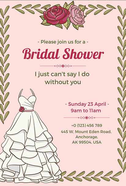 Cinderella Bridal Shower Invitation