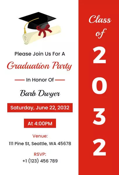 Classic Graduation Party Invitation