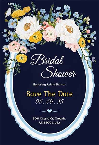 Classic Save The Date Bridal Shower Invitation