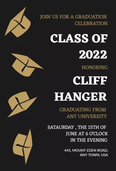Cod Gray Graduation Party Invitation