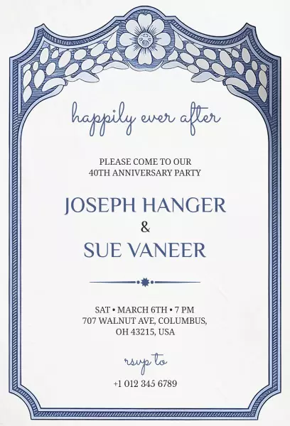 Elegant Anniversary Celebration Invitation
