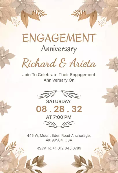 Engagement Anniversary Invitation