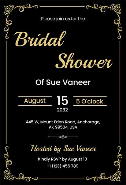 Luxury Bridal Shower Invitation