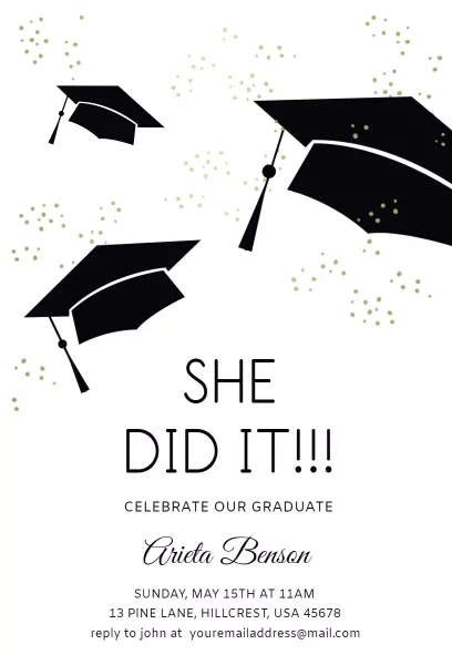 Minimal Graduation Party Invitation
