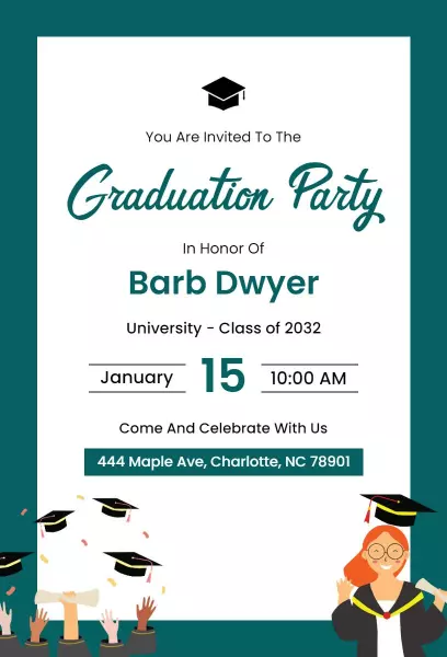 Minimalist Graduation Invitation