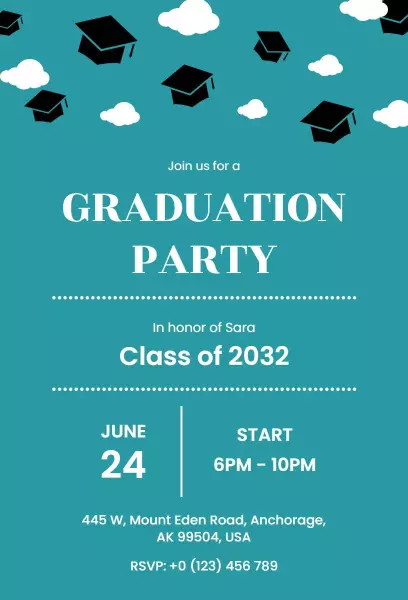 Minimalist Graduation Party Invitation