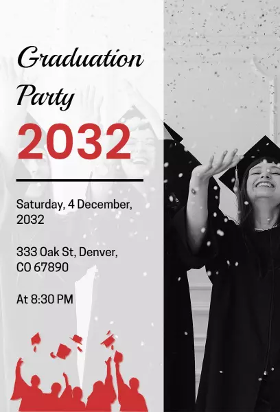Photo Graduation Party Invitation
