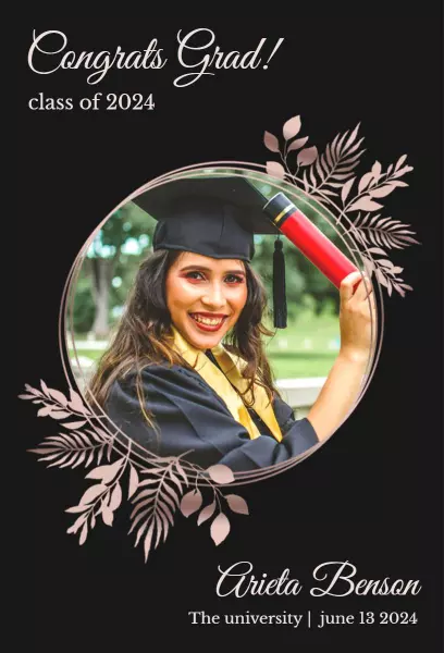Floral Graduation Party Invitation