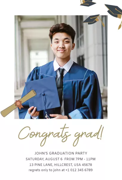 Simple Graduation Party Invitation