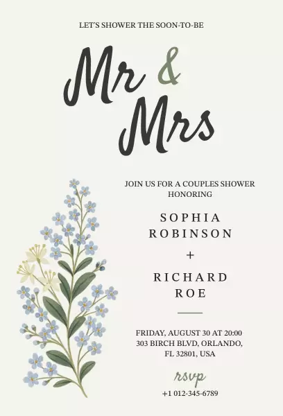 Soon-To-Be-Married Couple Shower Invitation