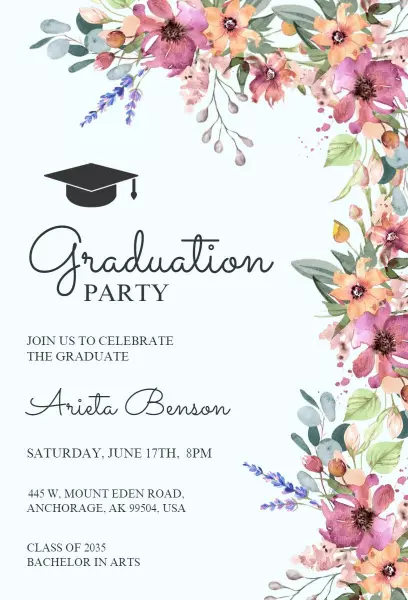 Spring Graduation Party Invitation