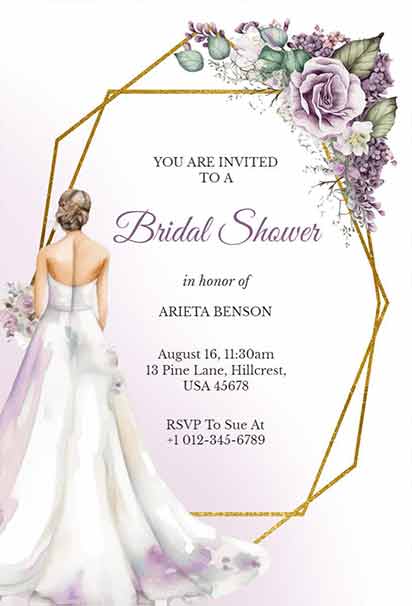 Watercolor Bridal Shower Invitation