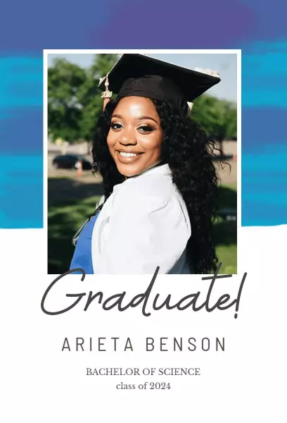 Watercolor Graduation Invitation