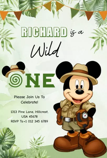 Wild One Birthday Invitation