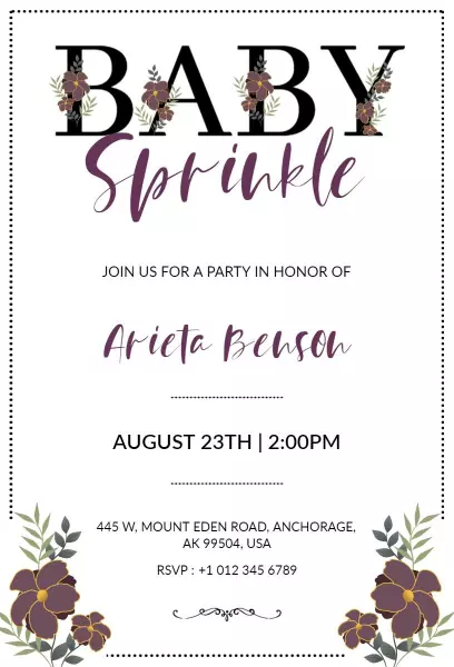 Baby Sprinkle Party Invitation