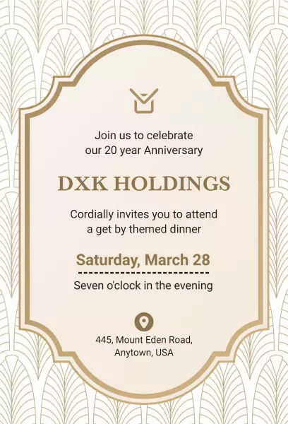 Black-white Anniversary Invitation