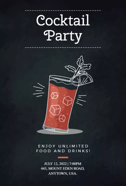 Bunker and Cinder Cocktail Party Invitation