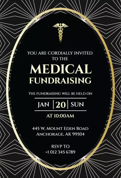 Elegant Medical Fundraising Invitation