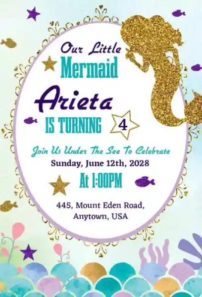 Foam & Bermuda Birthday Invitation
