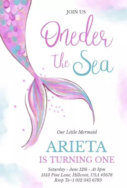 Magical Mermaid Birthday Bash Invitation
