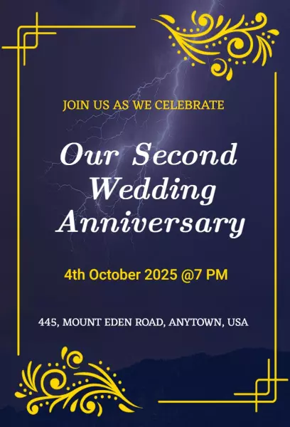 Port Gore & Deep Fir Anniversary Invitation